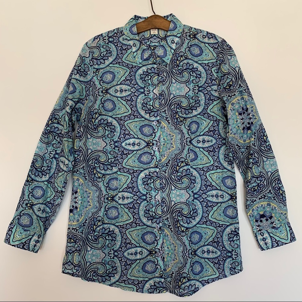 Coldwater Creek No Iron Long Sleeve Button Down